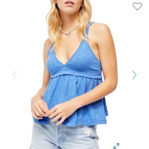 NWOT Free People V-Neck Babydoll Tank Top